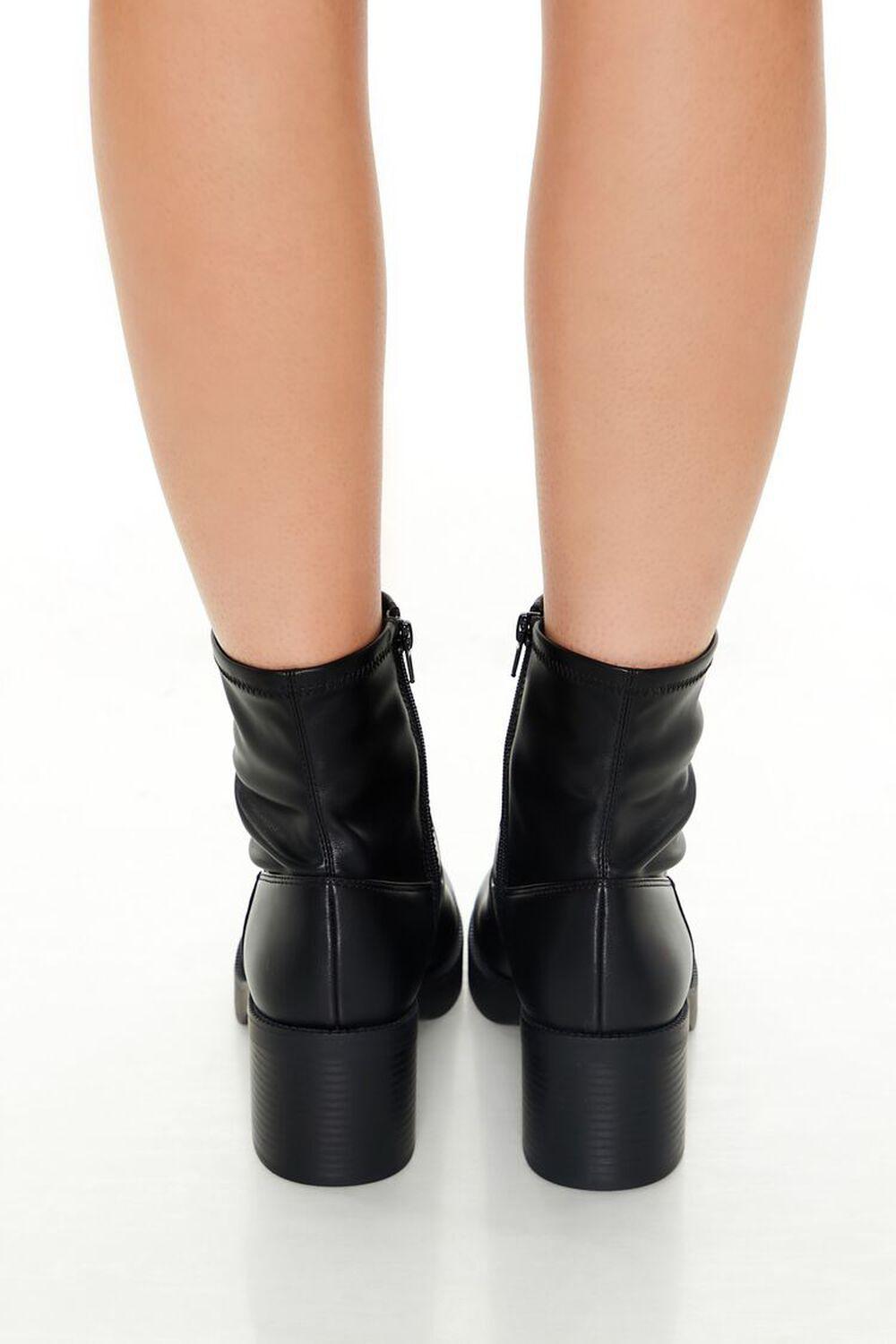 Faux Leather Block Booties | Forever 21 Product Image