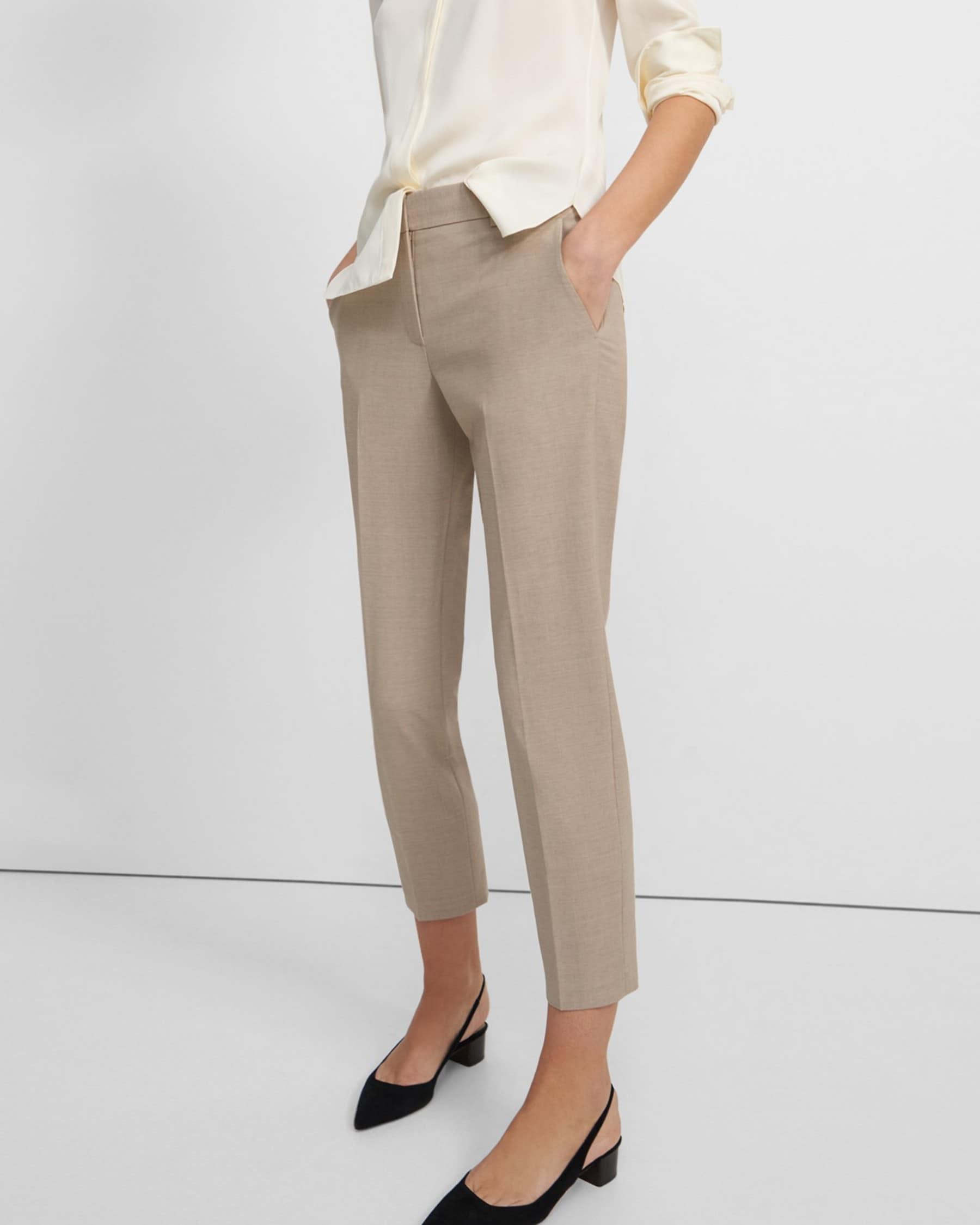 Slim Cropped Pant in Stretch Wool Product Image