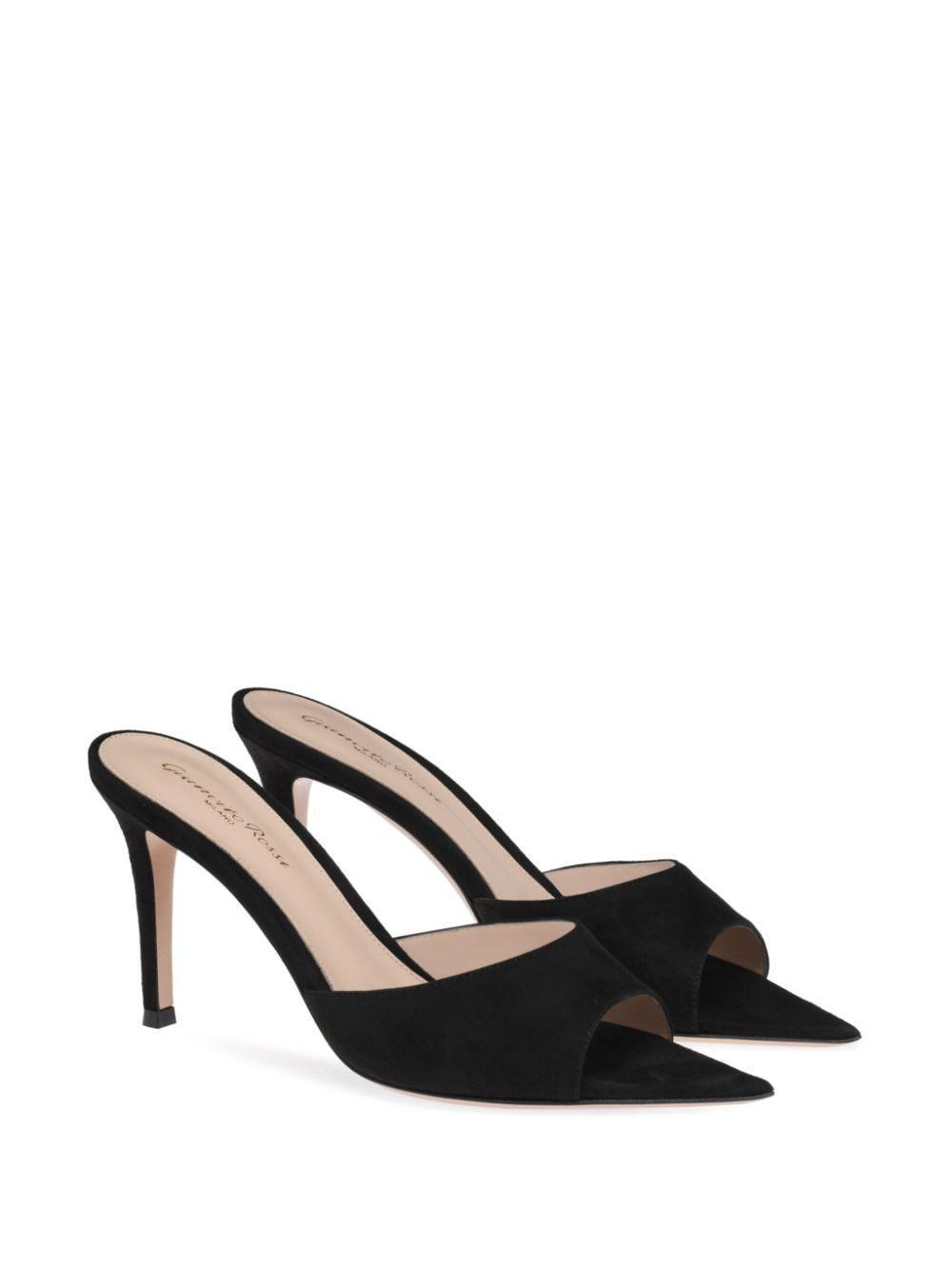 Elle 85mm Suede Mules In Black Product Image