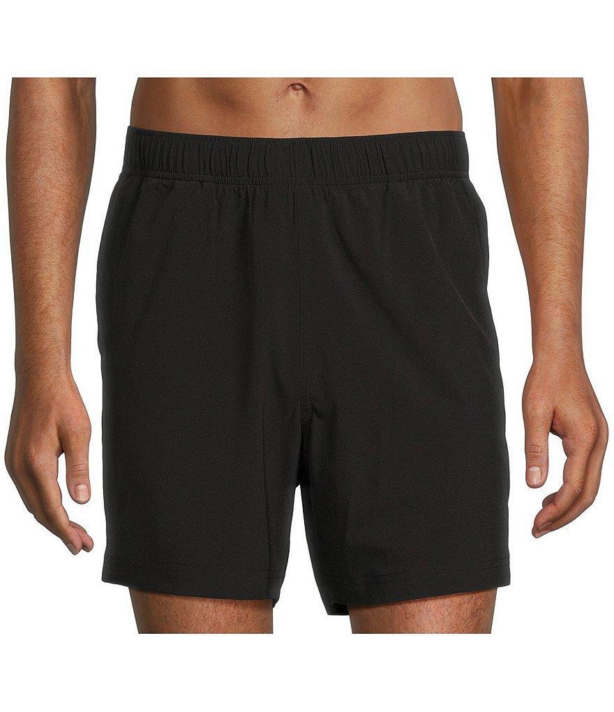 Roundtree & Yorke Aquamotion Solid Stretch 6#double; Inseam Swim Trunks Product Image