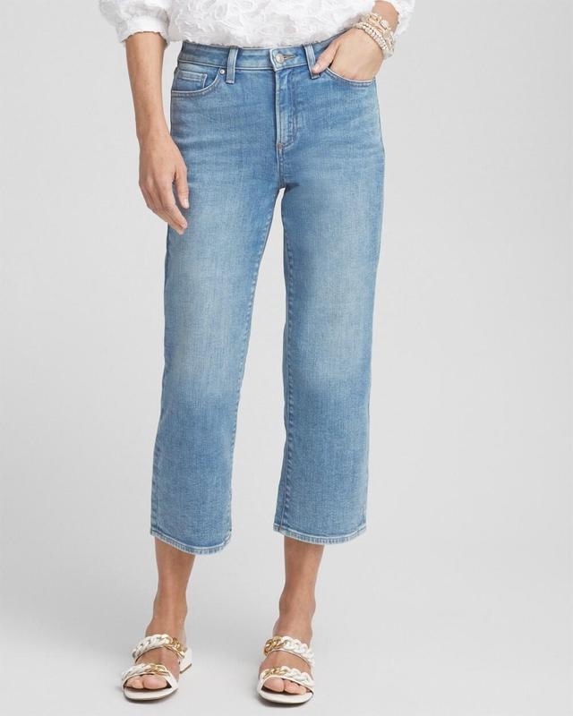 Women's High Rise Straight Cropped Denim Product Image