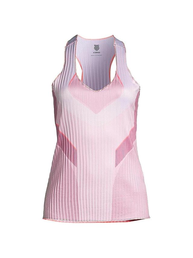 Womens Plum & Soft Berry Pleated V-Neck Tank Product Image