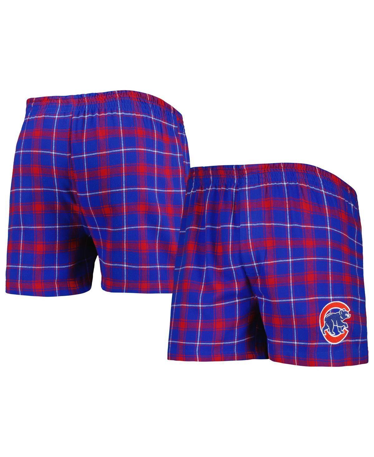 Mens Concepts Sport Royal/Red Chicago Cubs Ledger Flannel Boxers Product Image