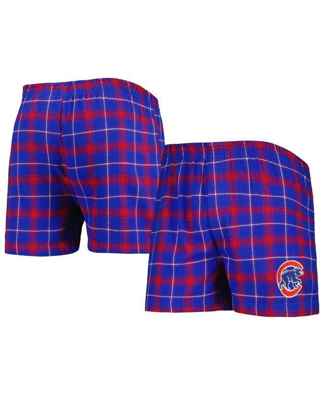 Mens Concepts Sport Royal Chicago Cubs Ledger Flannel Boxers - Royal Product Image