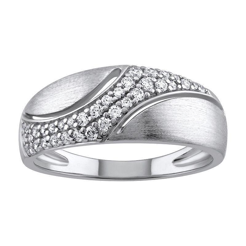 OLIVIA AND HARPER Sterling Silver Cubic Zirconia Ring, Womens Product Image