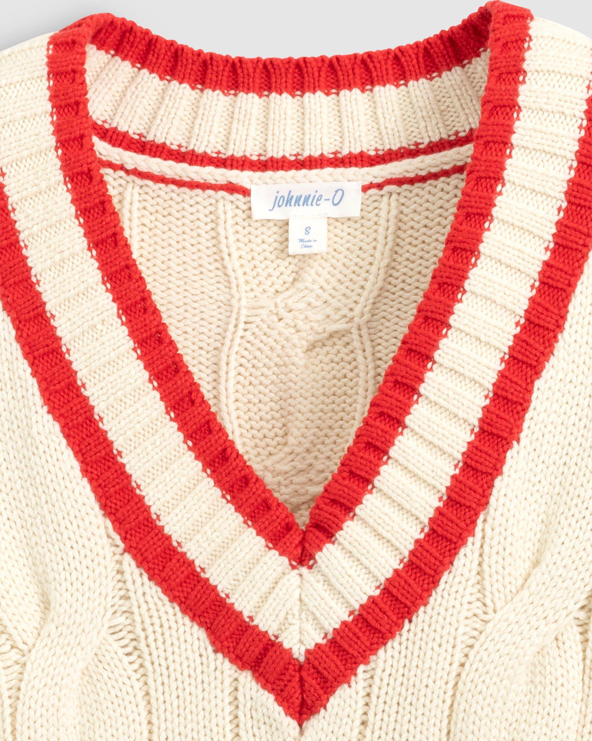 Varsity Cable Knit Cotton Sweater Female Product Image