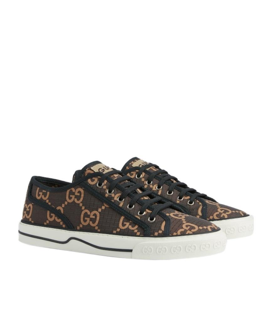 GUCCI Tennis 1977 Low-top Sneakers In Brown Product Image