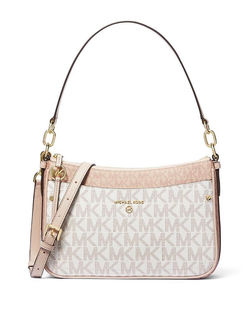 Michael Michael Kors Womens Jet Set Charm Top Zip Pochette Leather Shoulder Bag Product Image