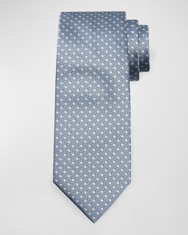 TOM FORD Men's Mulberry Silk Polka Dot Tie In Black Product Image