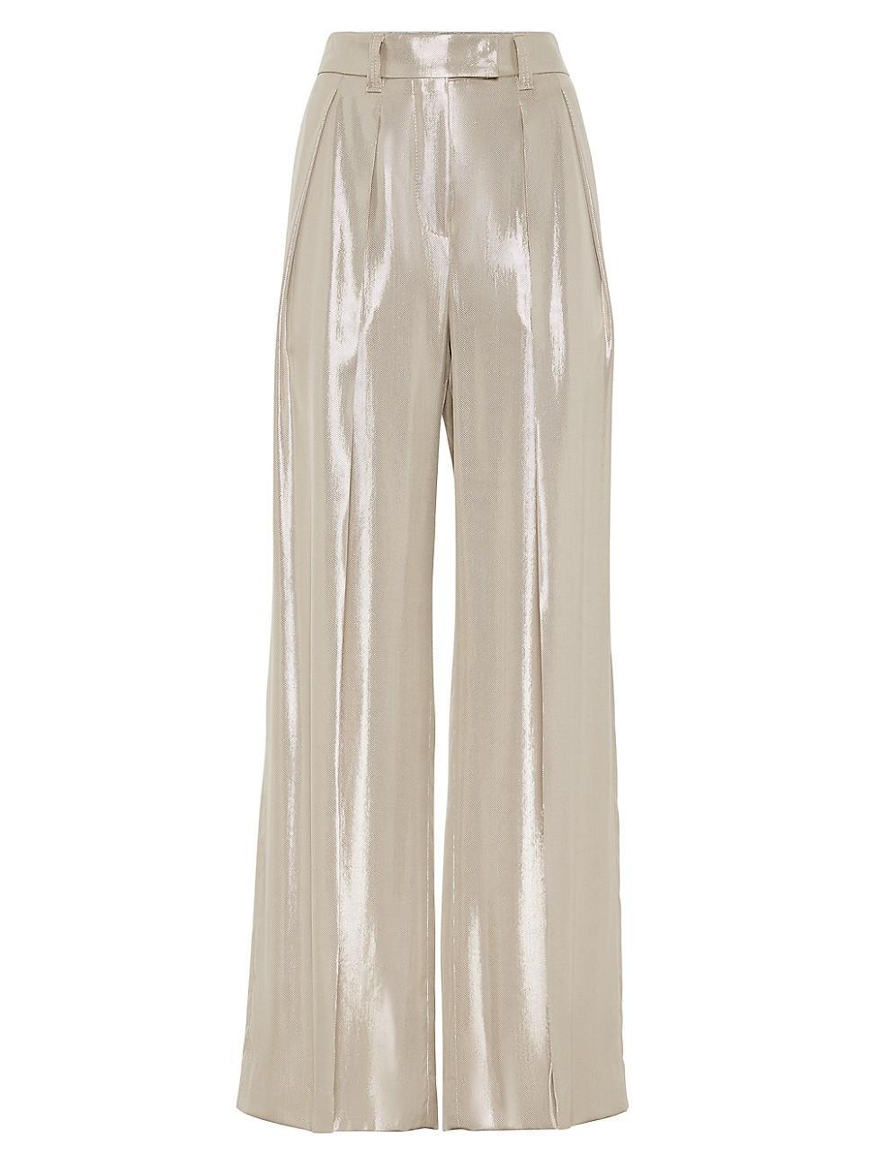 Womens Sparkling Gabardine Sartorial Wide Trousers product image