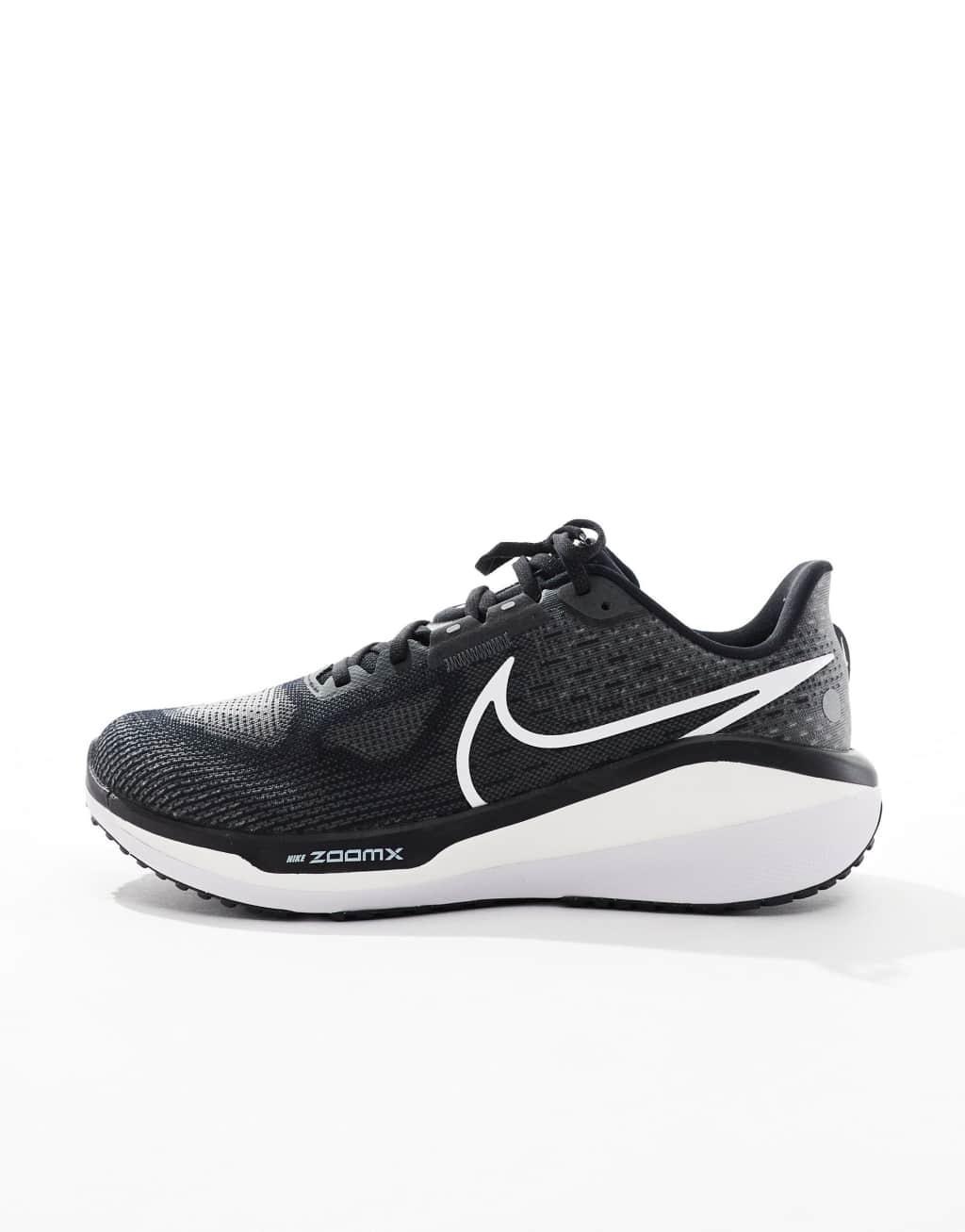 Nike Running Vomero 17 sneakers in black and white Product Image