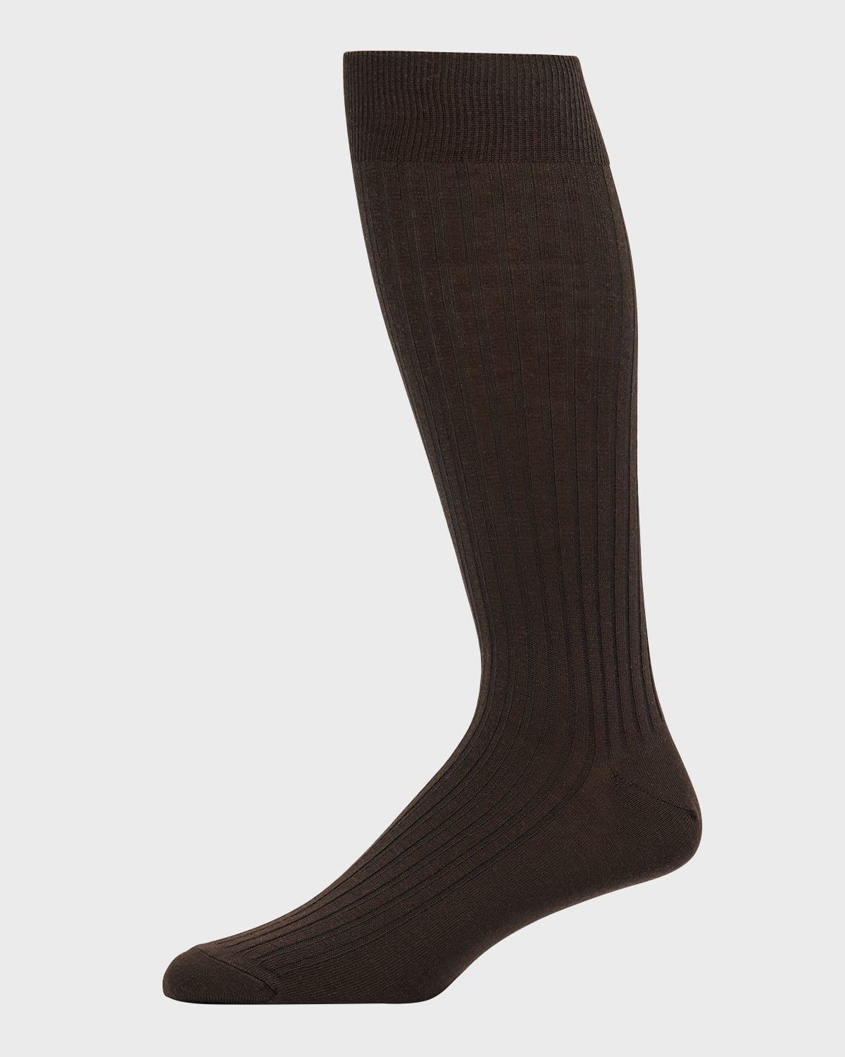 Mens 3-Pack Ribbed Wool Over-Calf Socks Product Image