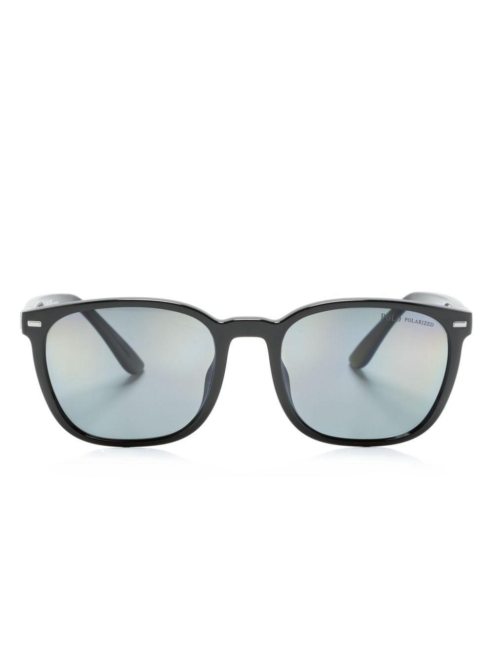 Square-frame Logo-engraved Sunglasses In Black Product Image