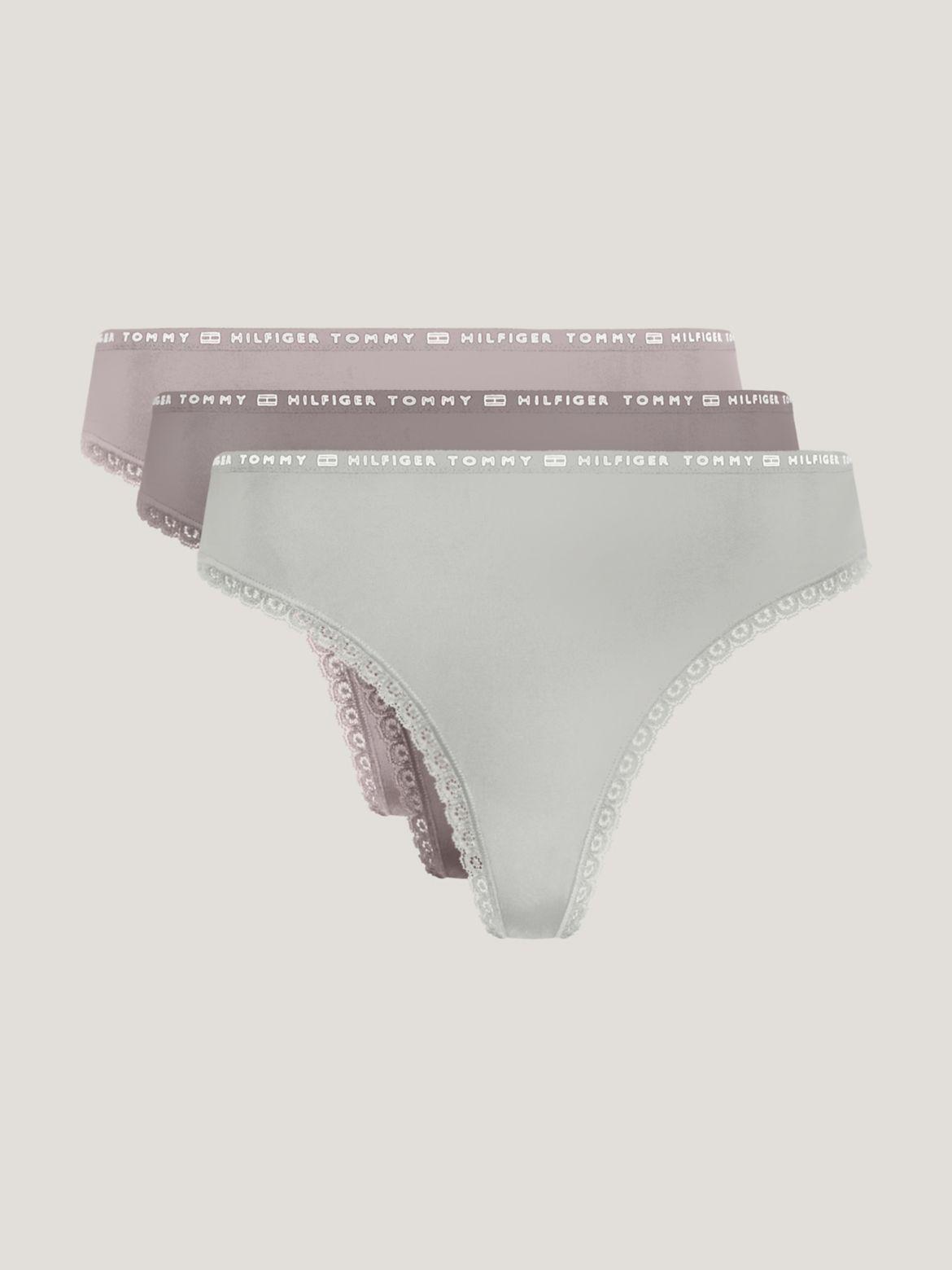 Tommy Hilfiger Women's Logo Lace Thong 3-Pack Product Image