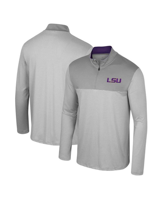 Mens Colosseum Gray Lsu Tigers Tuck Quarter-Zip Top Product Image