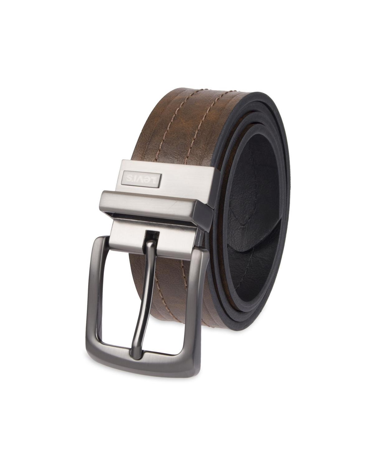 Levis Reversible Casual Mens Belt with Embossed Strap - Brown Product Image