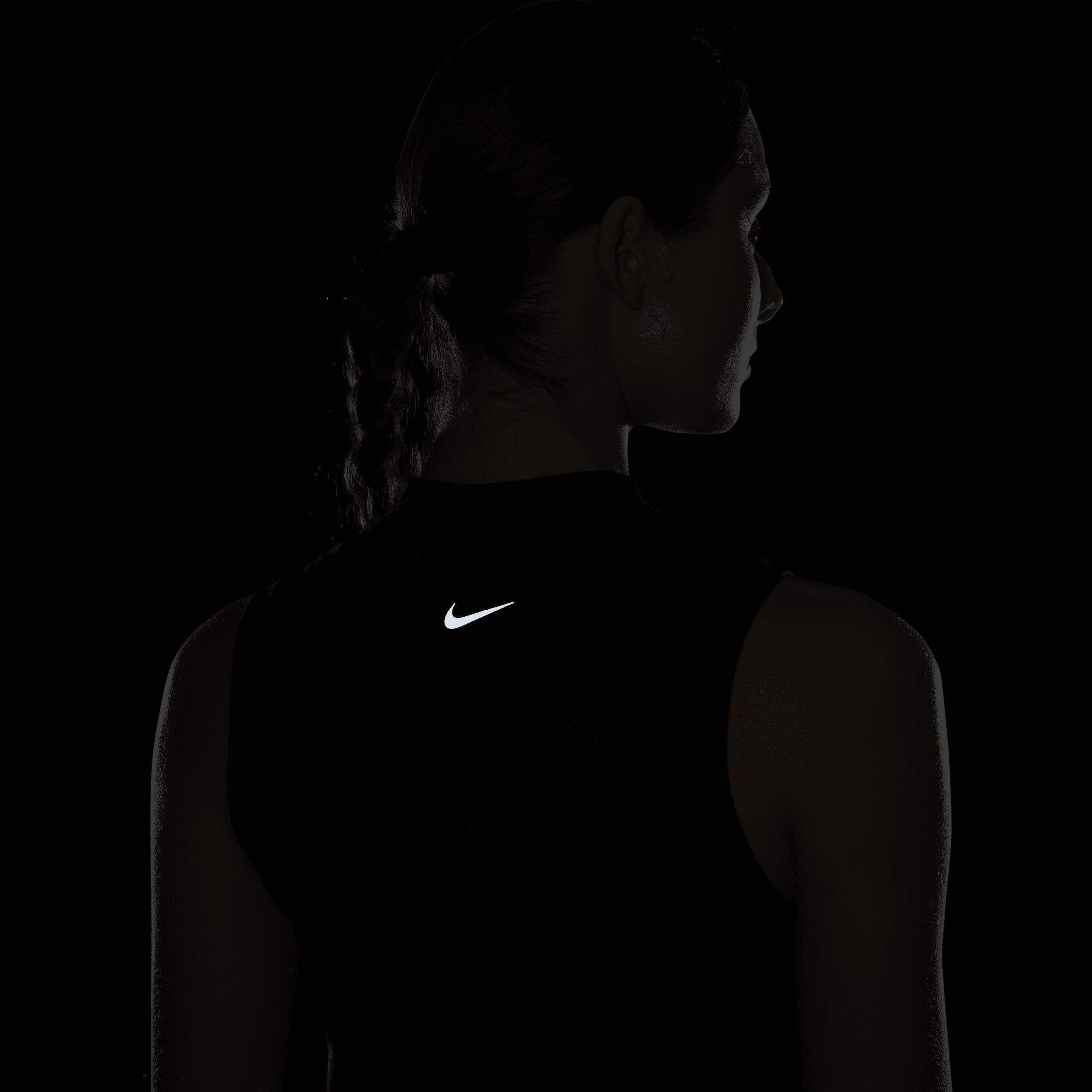 Nike One Fitted Women's Dri-FIT Mock-Neck Cropped Tank Top Product Image