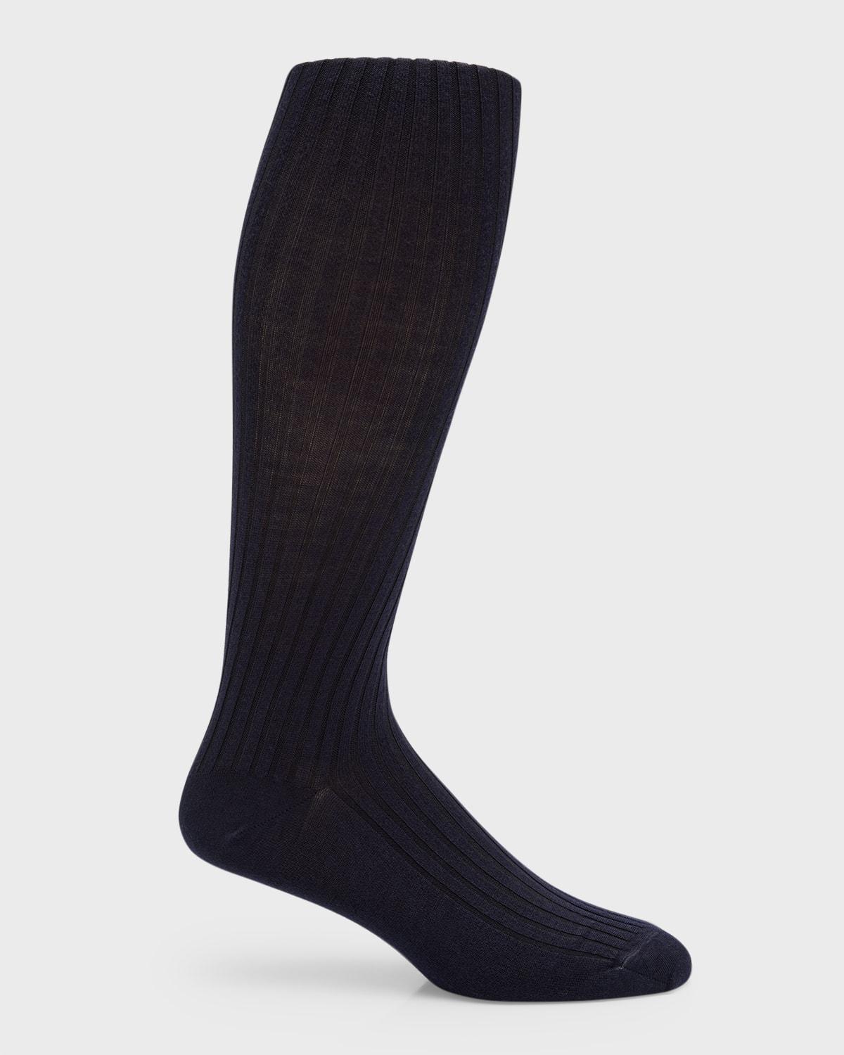 Mens 3-Pack Ribbed Wool Over-Calf Socks Product Image