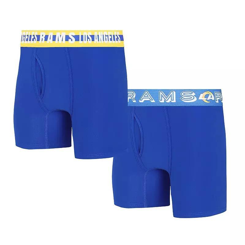 Mens Concepts Sport Los Angeles Rams Gauge Knit Boxer Brief Two-Pack Product Image