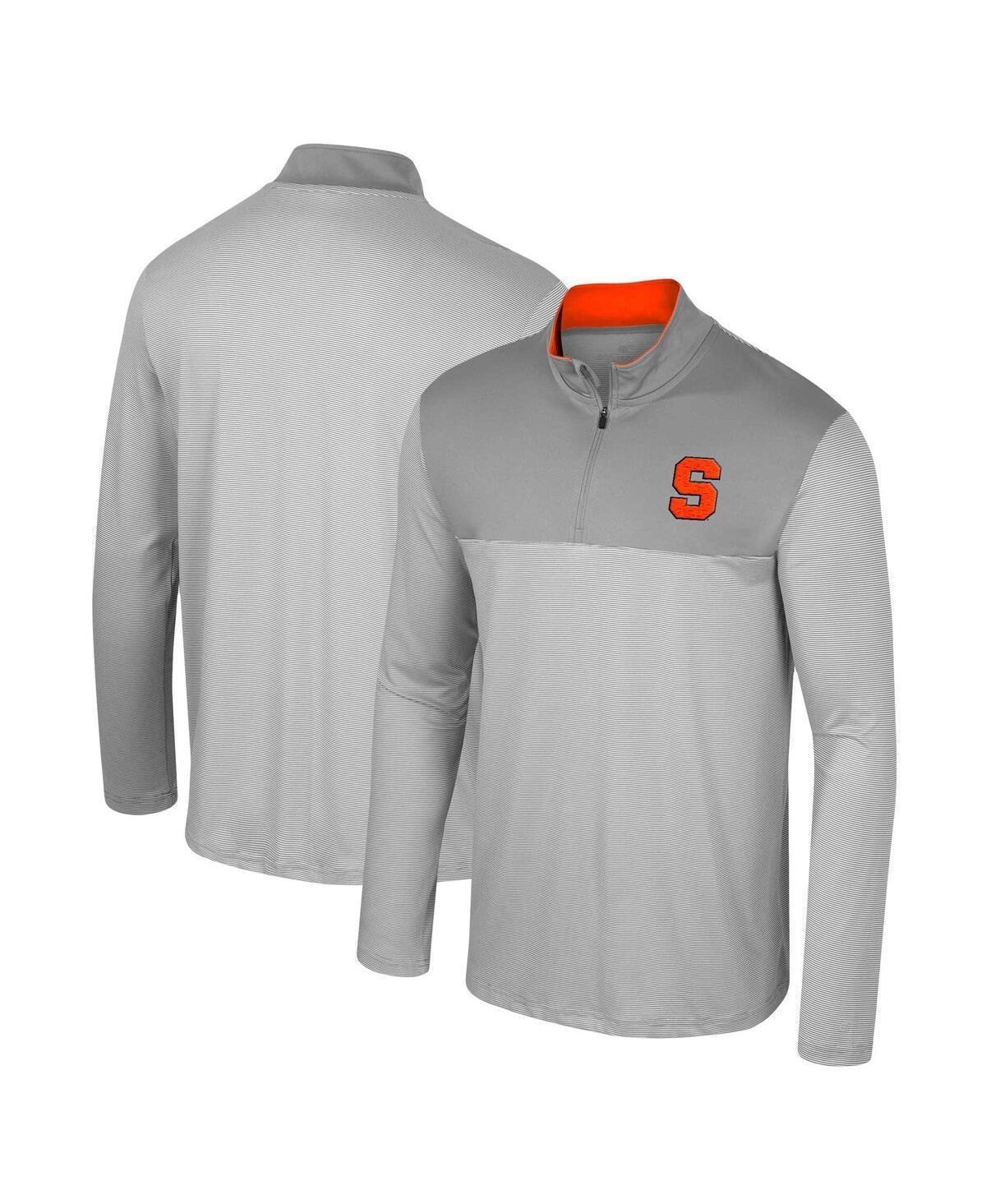 Mens Colosseum Gray Syracuse Orange Tuck Quarter-Zip Top Product Image