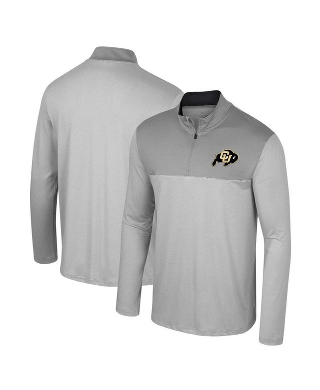 Mens Colosseum Gray Pitt Panthers Tuck Quarter-Zip Top Product Image