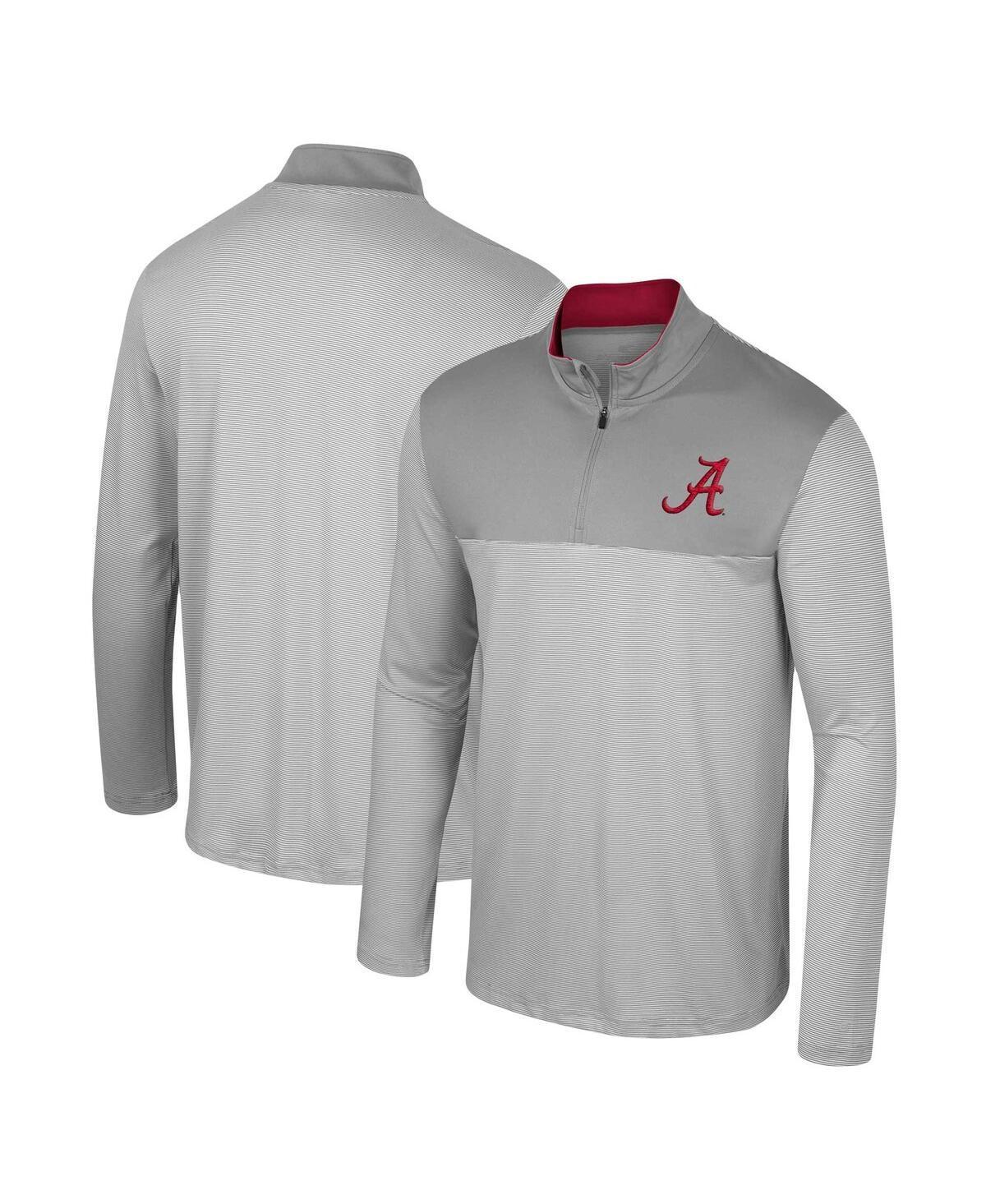 Mens Colosseum Gray Alabama Crimson Tide Tuck Quarter-Zip Top Product Image