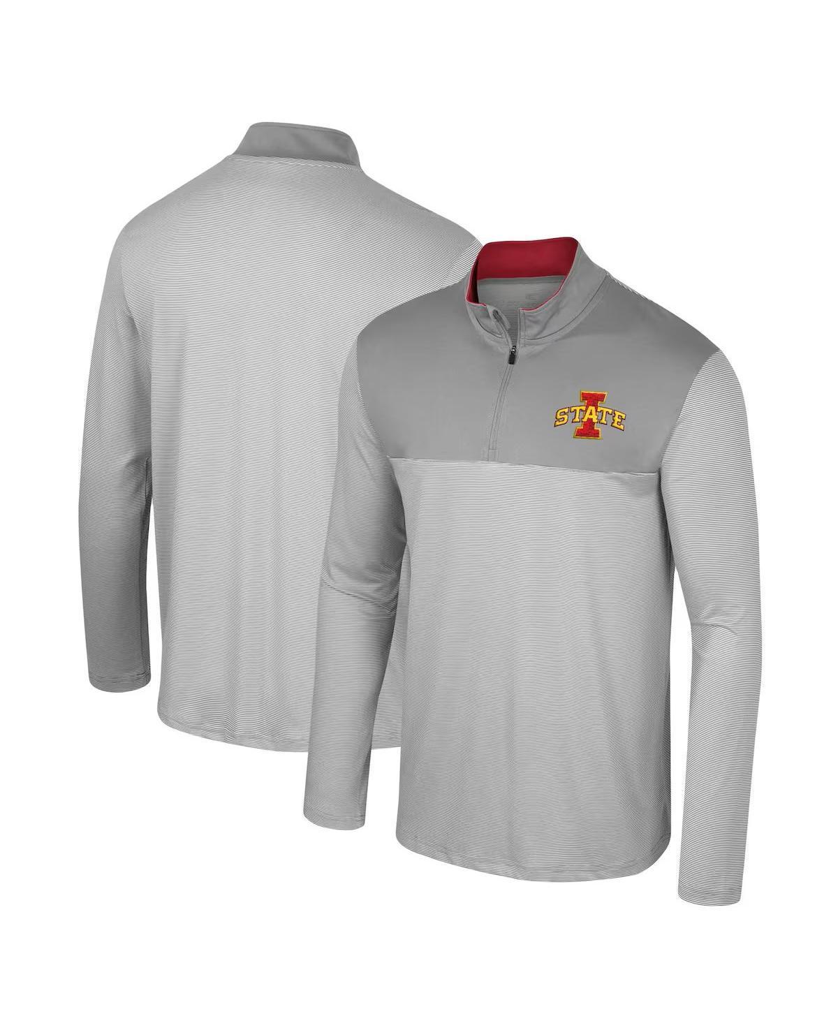 Mens Colosseum Gray Auburn Tigers Tuck Quarter-Zip Top Product Image