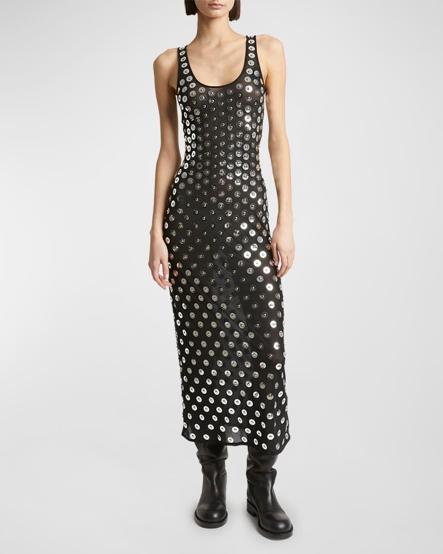 Stud Embellished Scoop-Neck Maxi Tank Dress Product Image