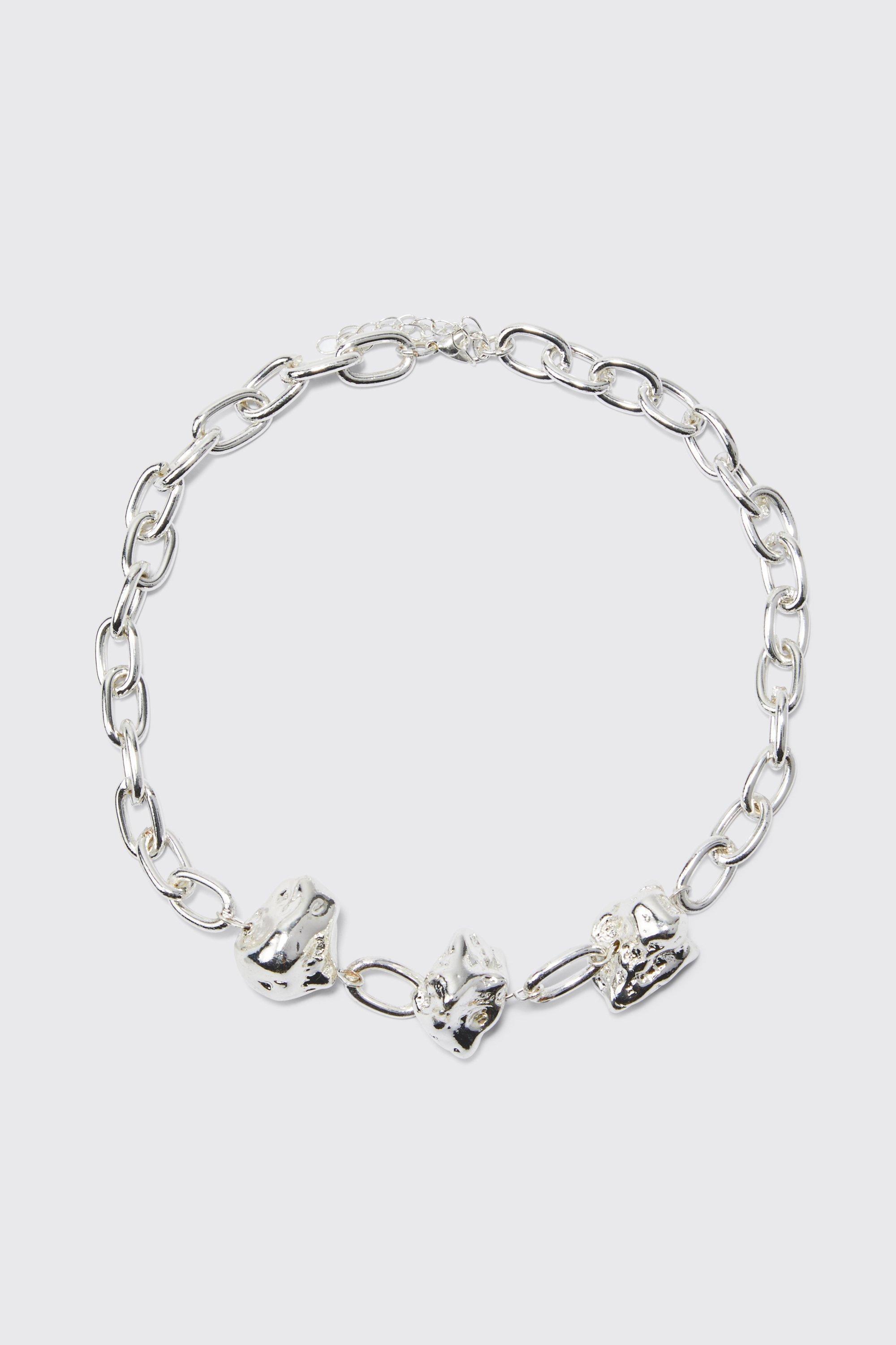 Chunky Metal Necklace | boohooMAN USA Product Image