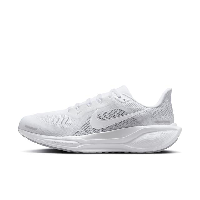 Nike Mens Nike Zoom Pegasus 41 Wide - Mens Shoes White/White/Pure Platinum Product Image