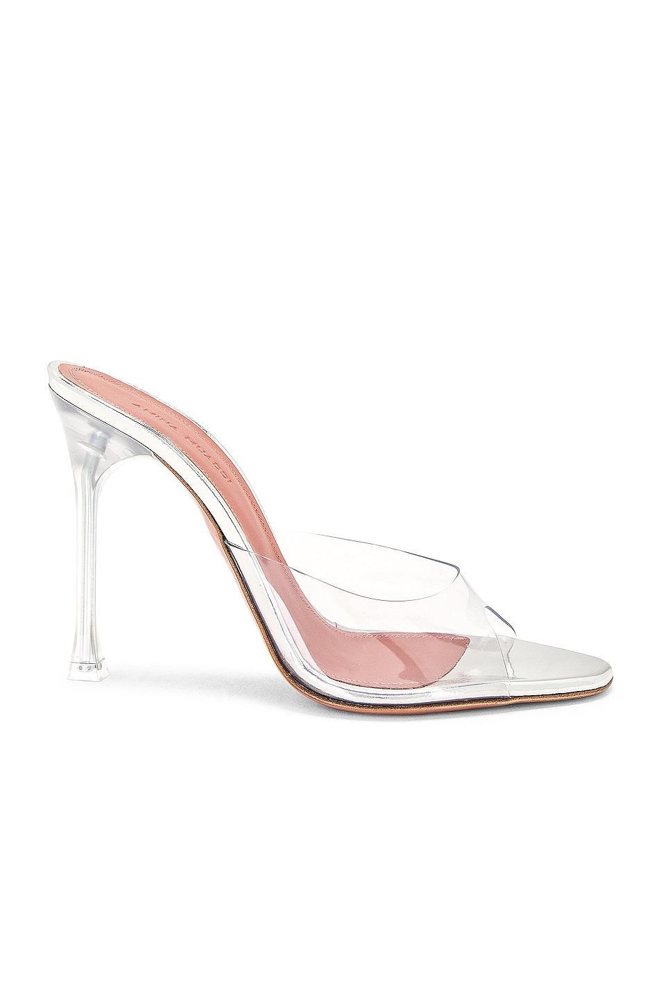 AMINA MUADDI Alexa Pvc Glass Slipper Mule in Transparent - Neutral. Size 38.5 (also in ). Product Image