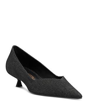 Stuart Weitzman Eva Kitten Heel Pointed Toe Pump Product Image