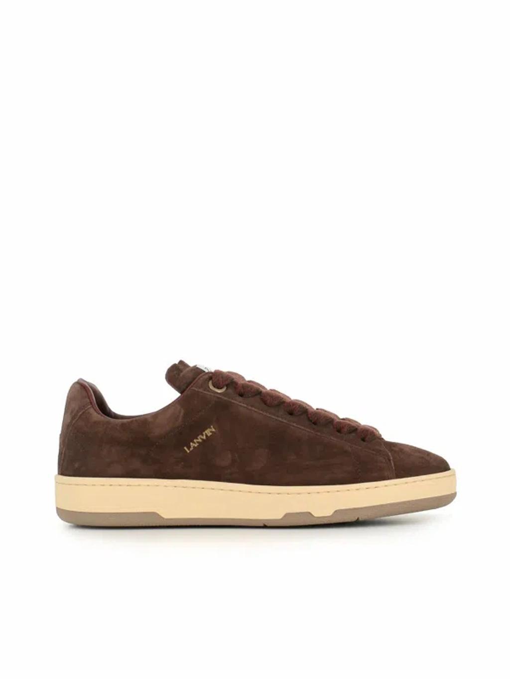 LANVIN Sneaker Curb Lite In Marrone/bordeaux Product Image