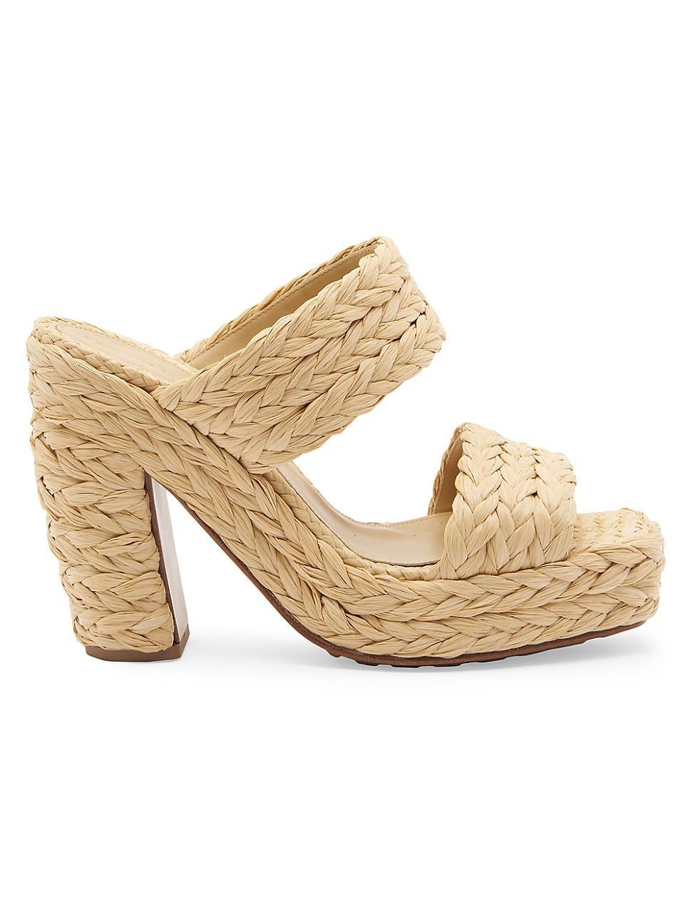 Womens Woven Straw 120 Platform Sandals product image