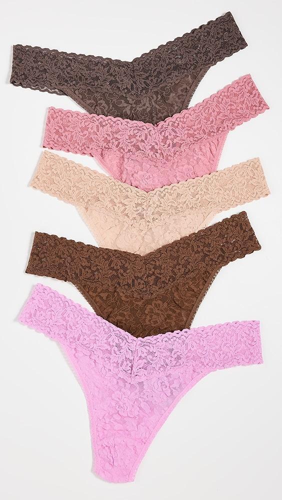 Hanky Panky Signature Lace Original Rise Thong 5 Pack | Shopbop Product Image