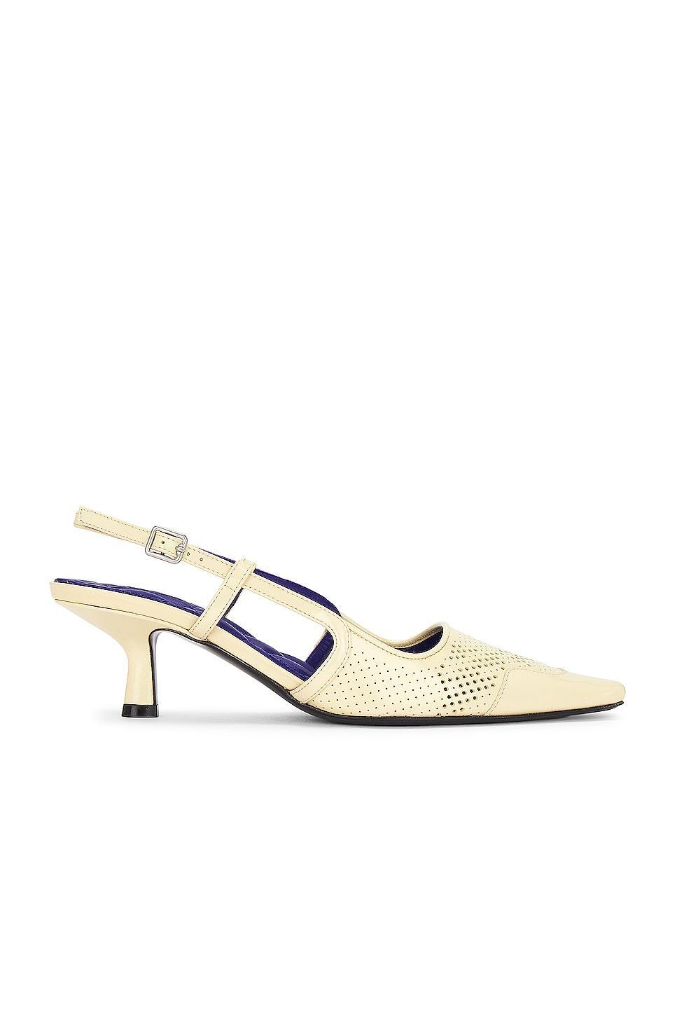 Burberry Chisel Sling Back Pump in Cream Product Image