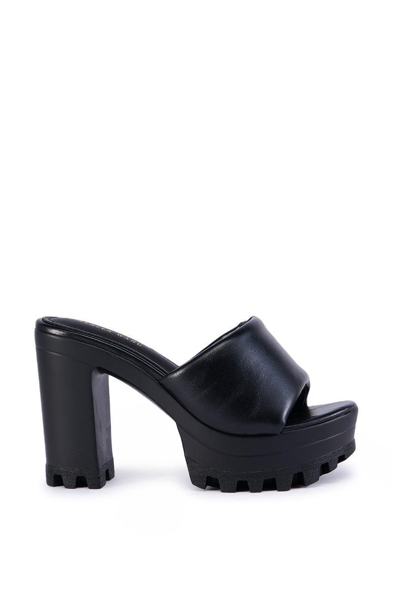 AZALEA WANG COOL CAT CHUNKY SLIP ON PLATFORM SANDAL Product Image