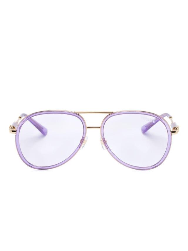 Pilot-frame Sunglasses In Purple Product Image