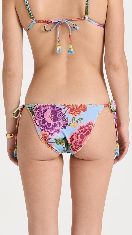 FARM Rio Flower Scarves Tie Side Bikini Bottoms | Shopbop Product Image