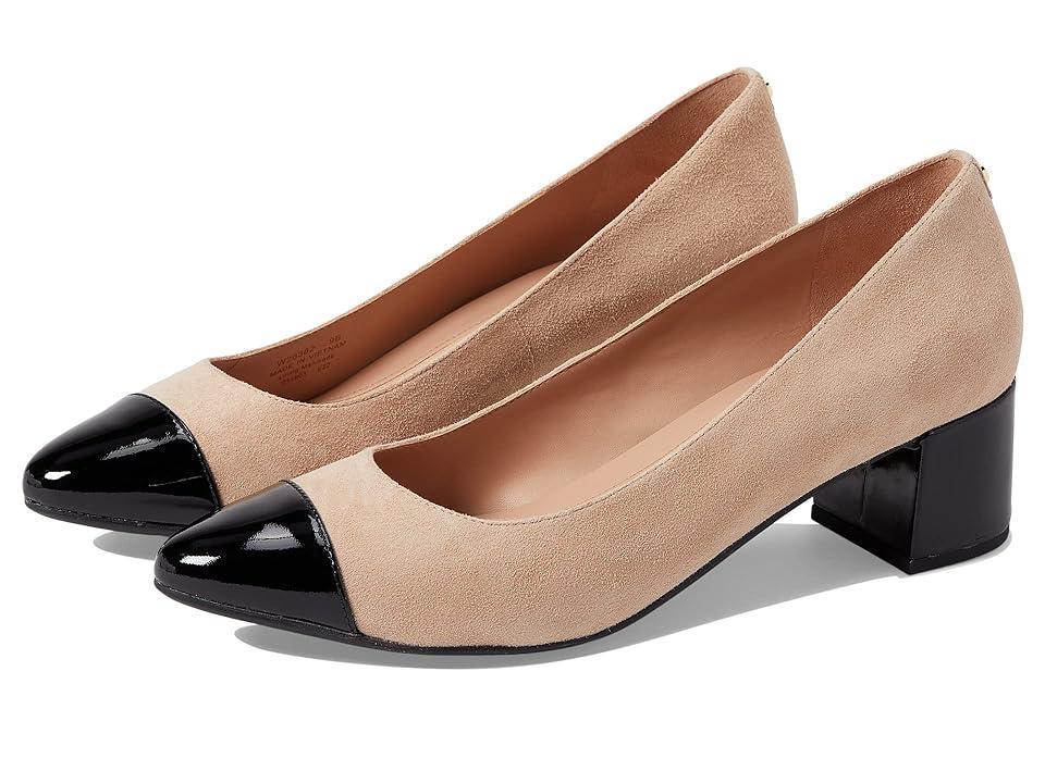 Cole Haan The Go-To Pump 45 mm (Brush Suede/Black) Women's Shoes Product Image