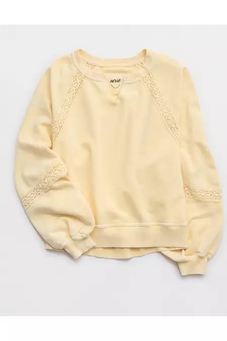 Aerie Hey Crochet Sweatshirt Women's Product Image