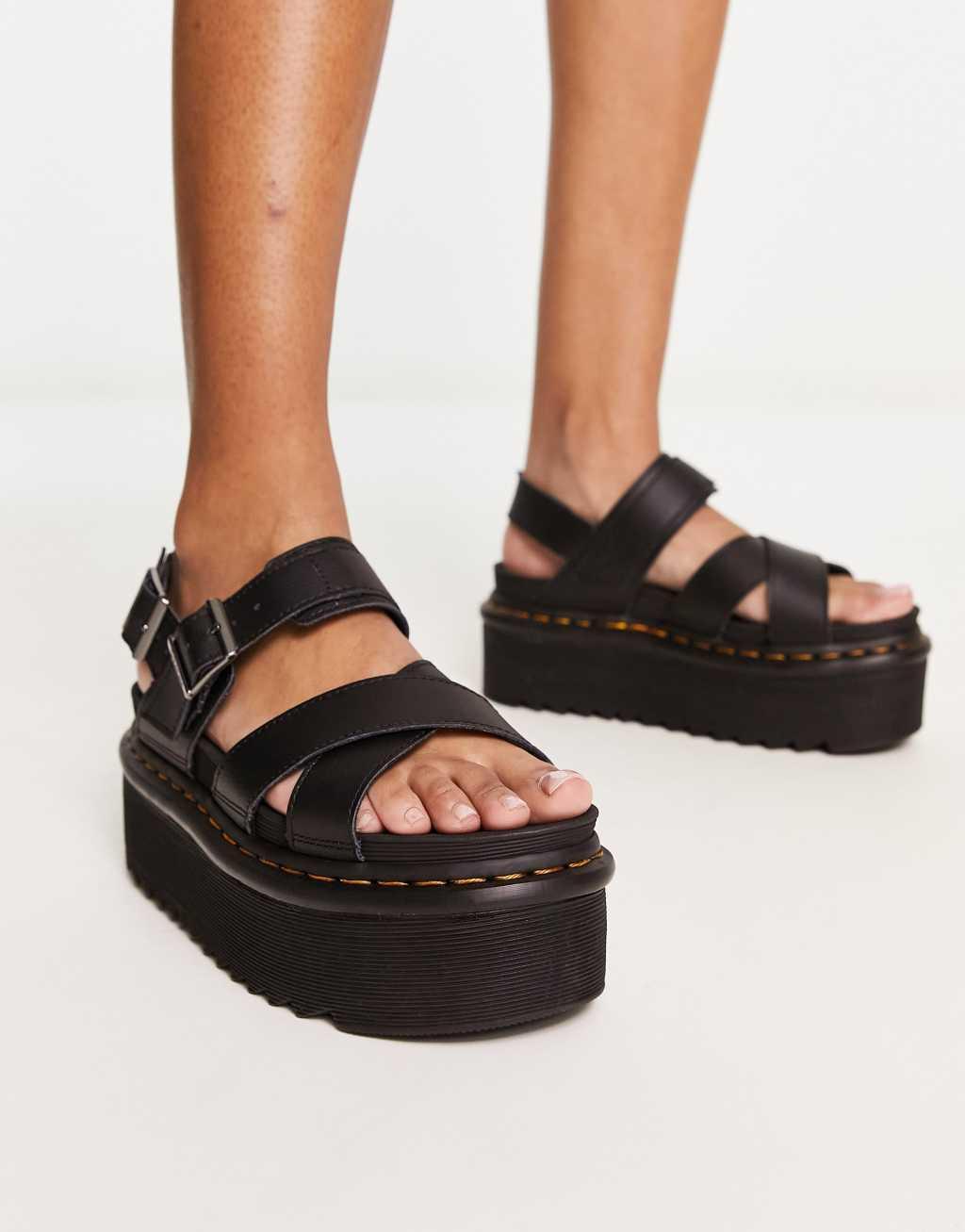 Dr Martens Voss ii quad sandals in black Product Image