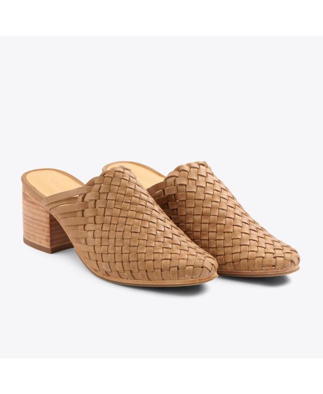 Nisolo Womens All-Day Woven Heeled Mule Woven Almond Product Image