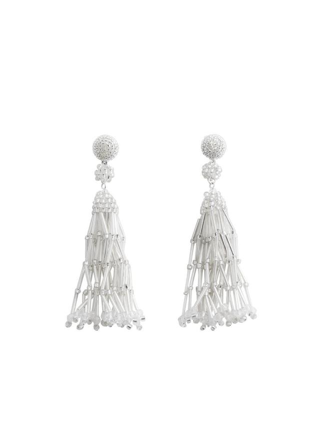 MANGO - Long crystal earrings - One size - Women Product Image