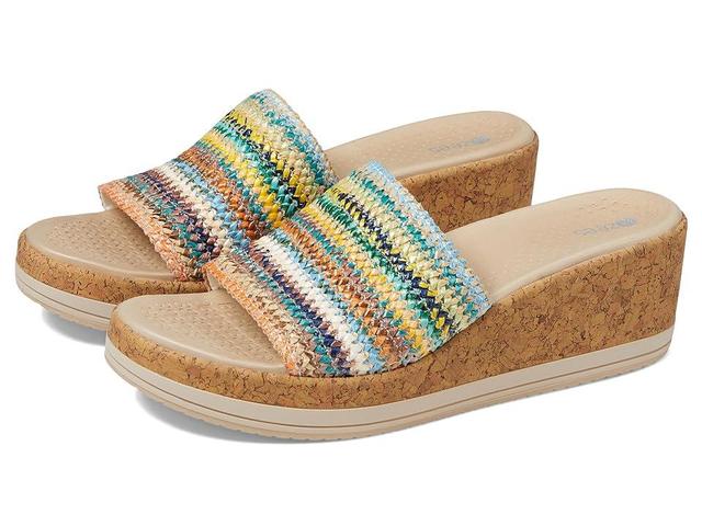 Bzees Runaway Slip-On Wedge Slides Fabric) Women's Sandals Product Image