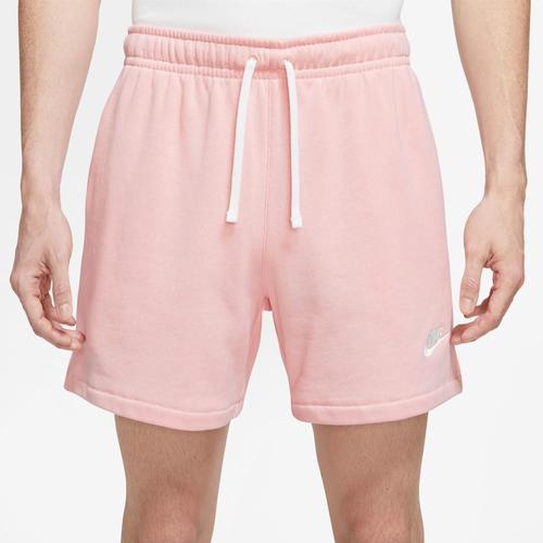 Nike Mens Nike Club Flow Shorts - Mens Pink Bloom/White/White Product Image