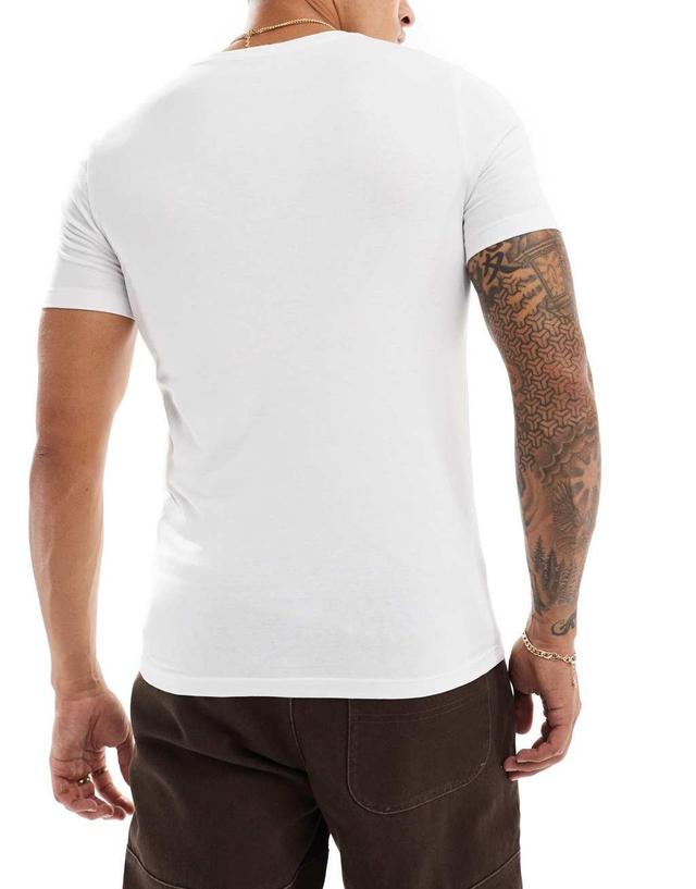 ASOS DESIGN 3 pack muscle fit t-shirts in multiple colors Product Image