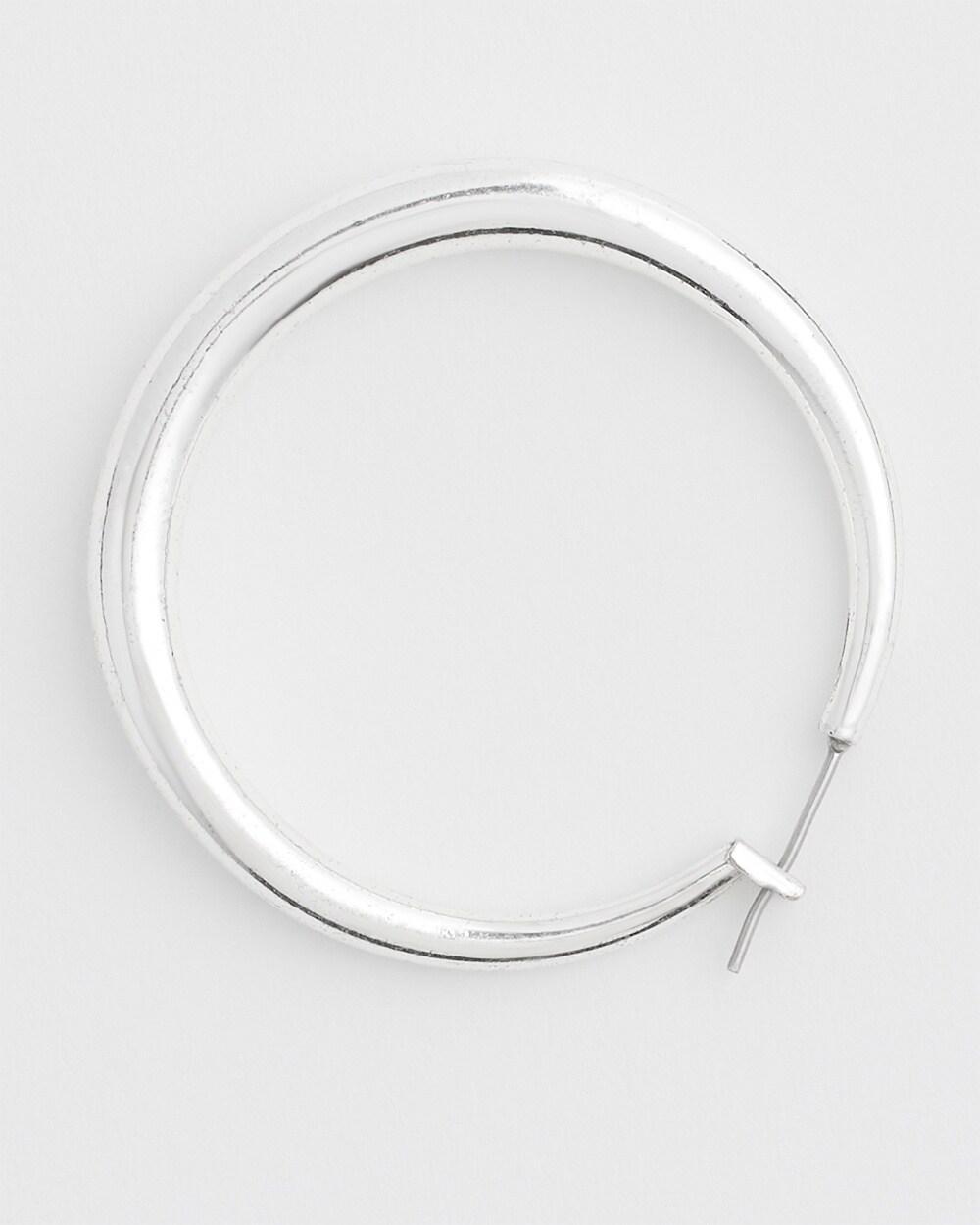 Cassie Silver-Tone Hoop Earrings Product Image