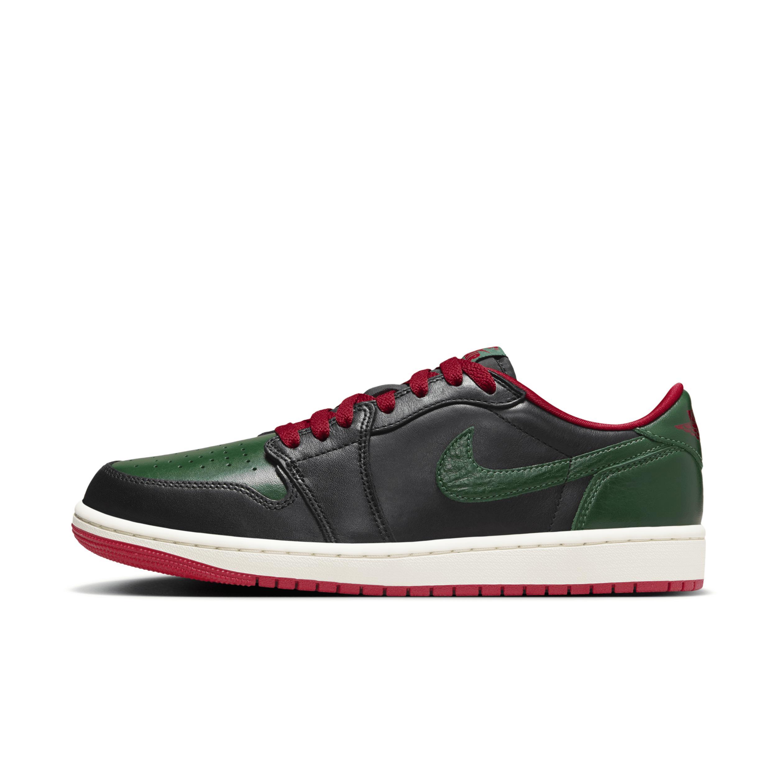 Air Jordan 1 Low OG "Black/Gorge Green" Women's Shoes Product Image