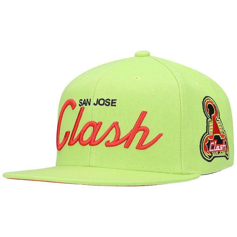 Mens Mitchell & Ness Orange/ San Jose Earthquakes Historic Logo Since 96 Foundation Script Snapback Hat Product Image